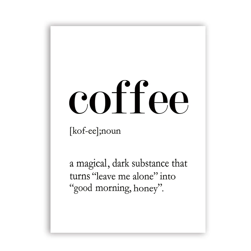 Кофейные искусственные принты кухонный домашний декор Постер Love Coffee Картина на