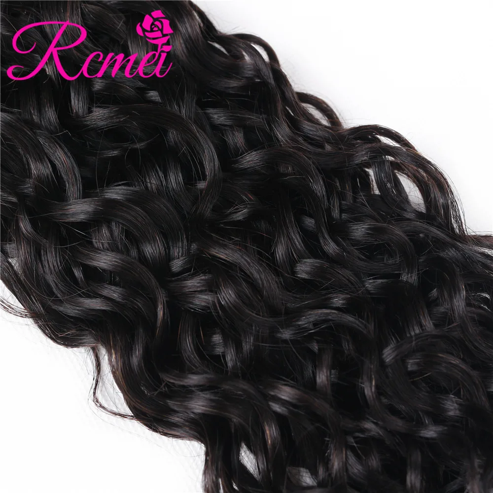 Brazilian Water Wave Bundles With Closure Non Remy Hair 4 Bundles Water Wave Weaving With Lace Closure Free Part Can Dyed Rcmei Brazilian Water Wave Bundles With Closure Non Remy Hair 4 Bundles Water Wave Weaving With Lace Closure Free Part Can Dyed Rcmei