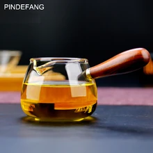 PINDEFANG новая термостойкая стеклянная ярмарка кружка Gongdao кружка с тончайшей ручкой дерево груши Подарочная чайная посуда кунг-фу кувшин для чая Чайная посуда