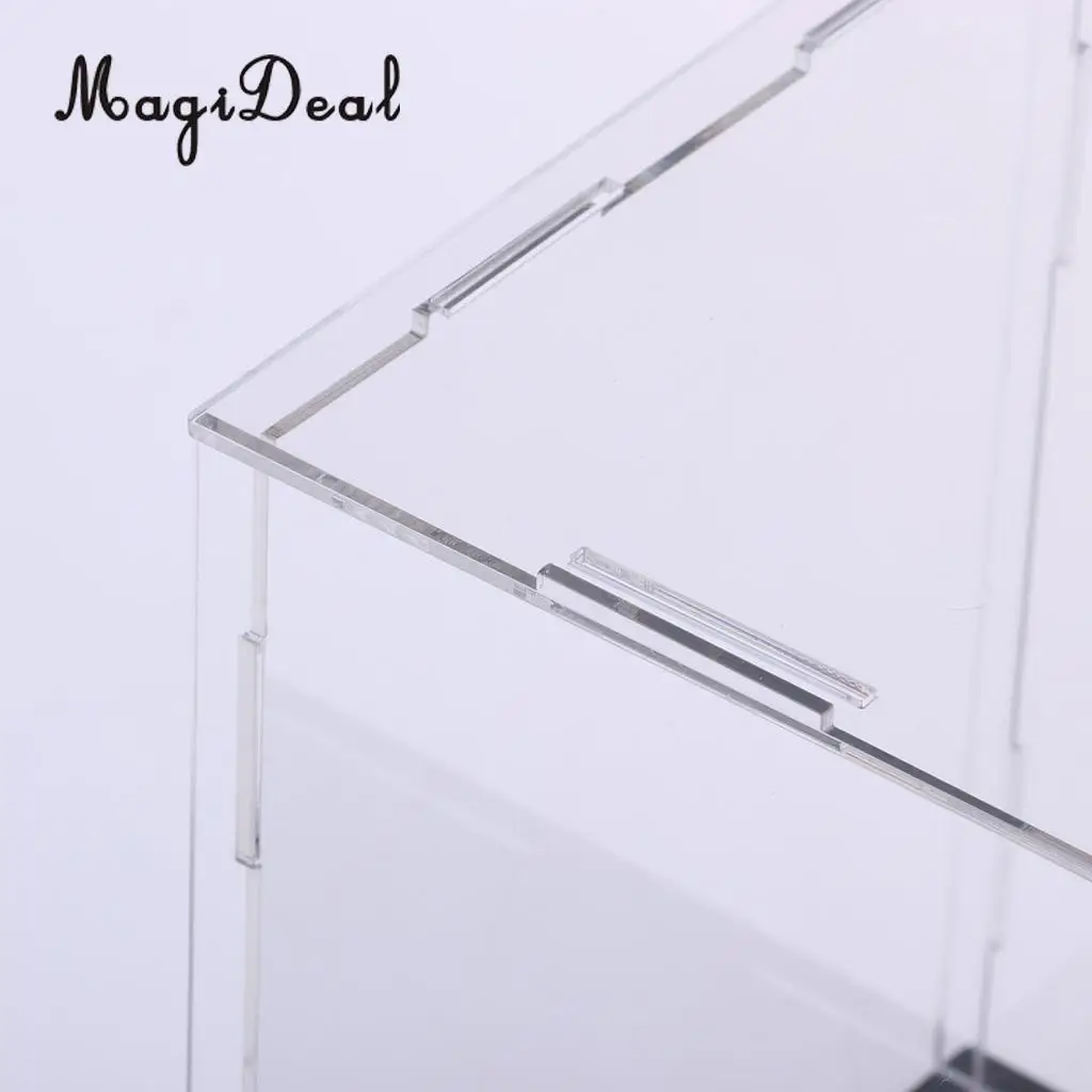 MagiDeal Transparent Acrylic Display Case Tray Dustproof Storage Show Box 23x11x11cm