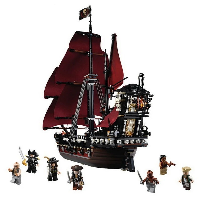 

Lepin puzzle 1151pcs Queen Anne's revenge Pirates of the Caribbean puzzle model building kit Set Bricks Compatible 4195 toys