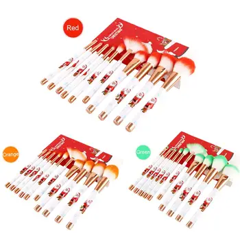 

10PCS New Professional Makeup Brushes Christmas Face Beauty Tool Kit Hot Easy To Use And Portable For Professional Or Home Use