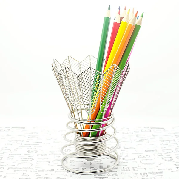 Shuttlecock Pencil Holder Pen Container Stainless Steel Wire Craft