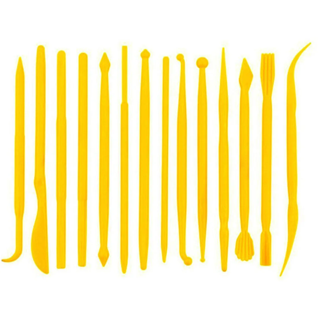 Желтый инструмент для торта с помадкой 14 мини-инструменты для резьбы по сахару и цветку для детей игрушечная глина нож для резьбы по дереву домашний декор изогнутый маленький нож