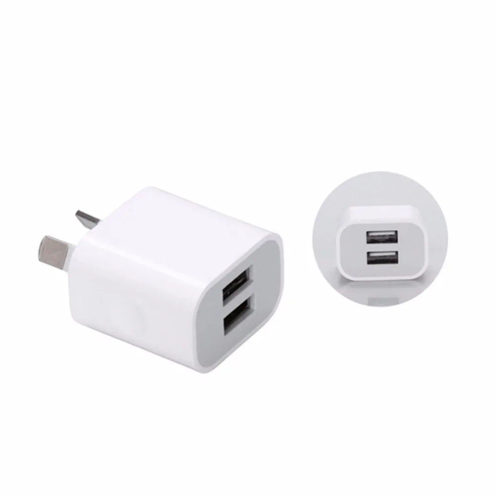 

AU Plug 2 Ports USB Charger 5V 2A Wall Adapter Wall Power Adapter Mobile Phone Micro Data Charging Tablet Portable