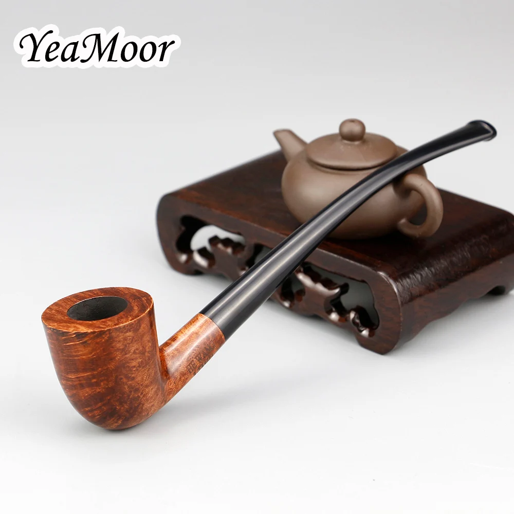 

Top Grade 16cm Long Briar Pipe 3mm Filter Tobacco Pipe Briar Wood Pipe Classic Briar Smoking Pipe 100 cleaners free gift set