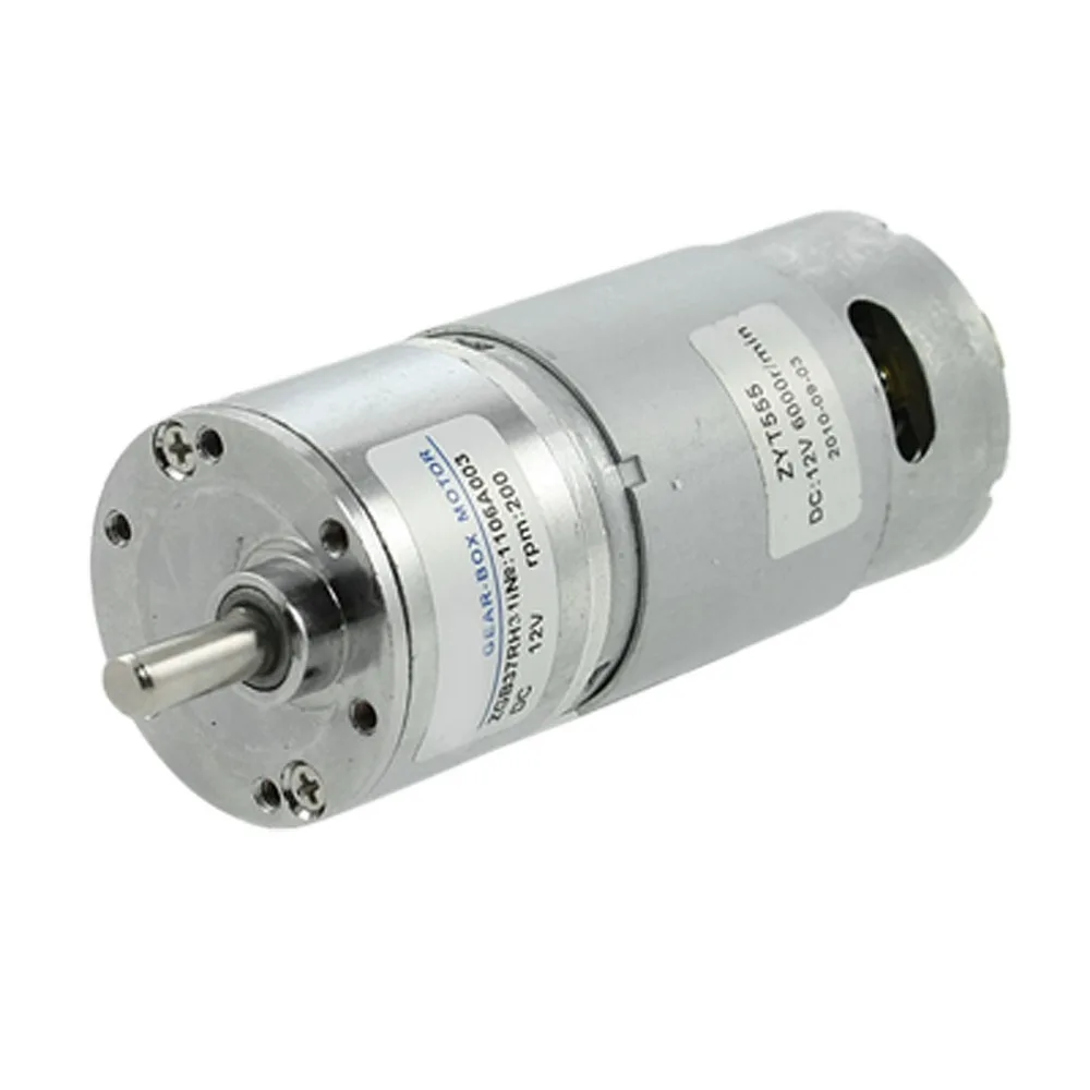

UXCELL(R) High Quality 1Pcs 200RPM 12V 2.1A 5.8Kg.cm Torque DC Geared Motor
