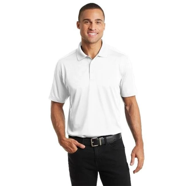 Port Authority K569 Diamond Jacquard Polo White - Large