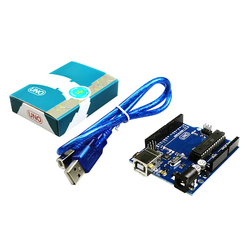 

10Pcs/lot UNO R3 MEGA328P with USB Cable + UNO R3 Official Box for Arduino