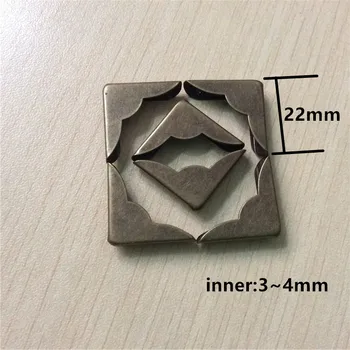 

Bronze Tone Book Scrapbooking Albums Menus Corner Protectors Metal Corners For Books,22mm,fit 3~4mm,100Pcs