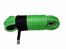 Green 12mm*30m Synthetic Winch Rope,Replacement Winch Cable,Plasma Rope,ATV Winch Accessories,Coated Winch Cable 9500lbs12v 24v portable copper core motor winch power recovery winch cable puller winch kit atv winch trailer truck truck
