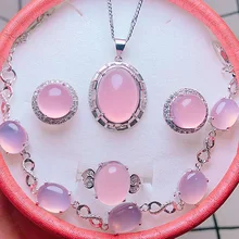 Ювелирные наборы из натурального нефрита, 925 Серебряный кулон, браслет, серьги, кольцо, женские вечерние ювелирные изделия, хорошее ювелирное изделие