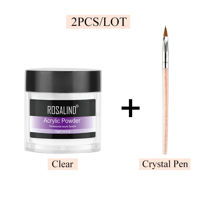 RPC-2PCS-03 ROSALIND акриловый порошок поли гель для ногтей лак для ногтей украшения для ногтей кристалл маникюрный набор профессиональные аксессуары для ногтей - Цвет: RPC-2PCS-03