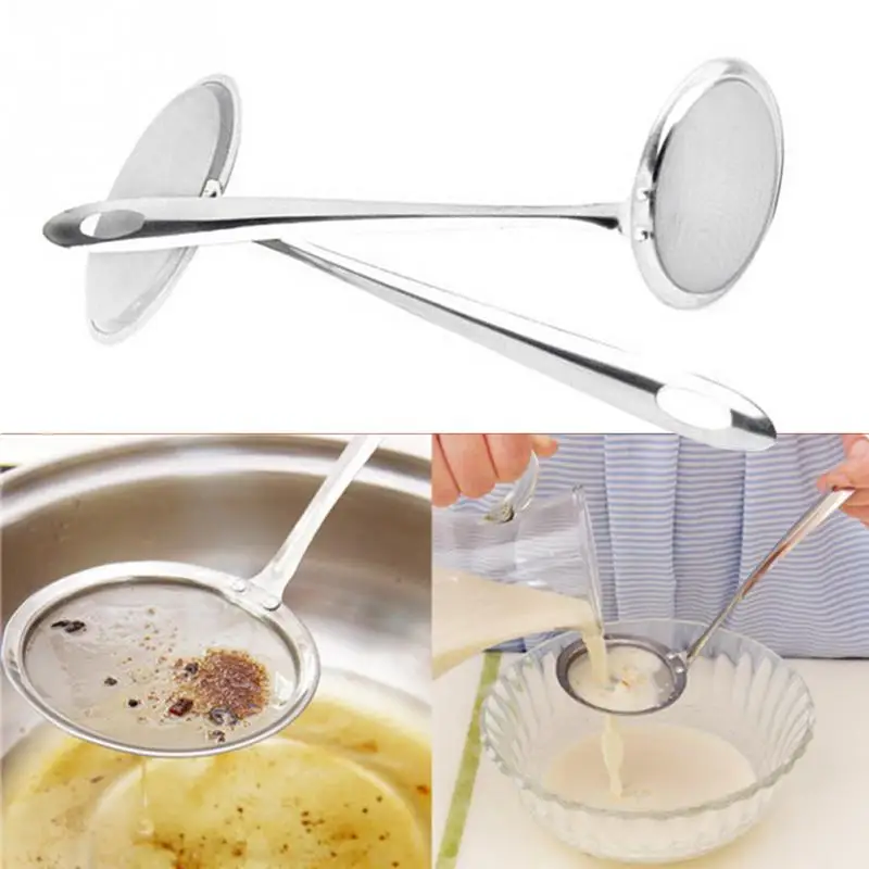 Stainless Steel Fine Mesh Wire Oil Skimmer Strainer Flour Colander