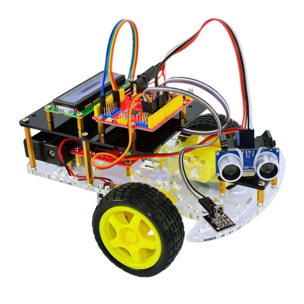

Bluetooth multifunctionele DIY Kit For Arduino kitNieuwe Avoidance tracking Motor Speed Encoder Batterij Box