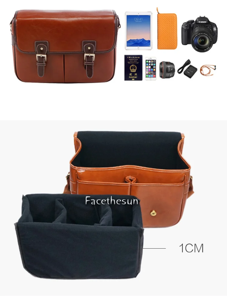 Vintage PU Leather camera shoulder bag KM001-5