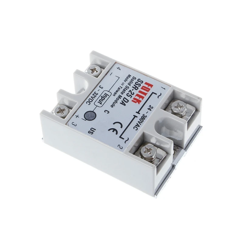 OOTDTY твердотельный релейный модуль SSR 25DA 25A 250V 3 32V DC вход 24 380VAC выход|solid state relay|state