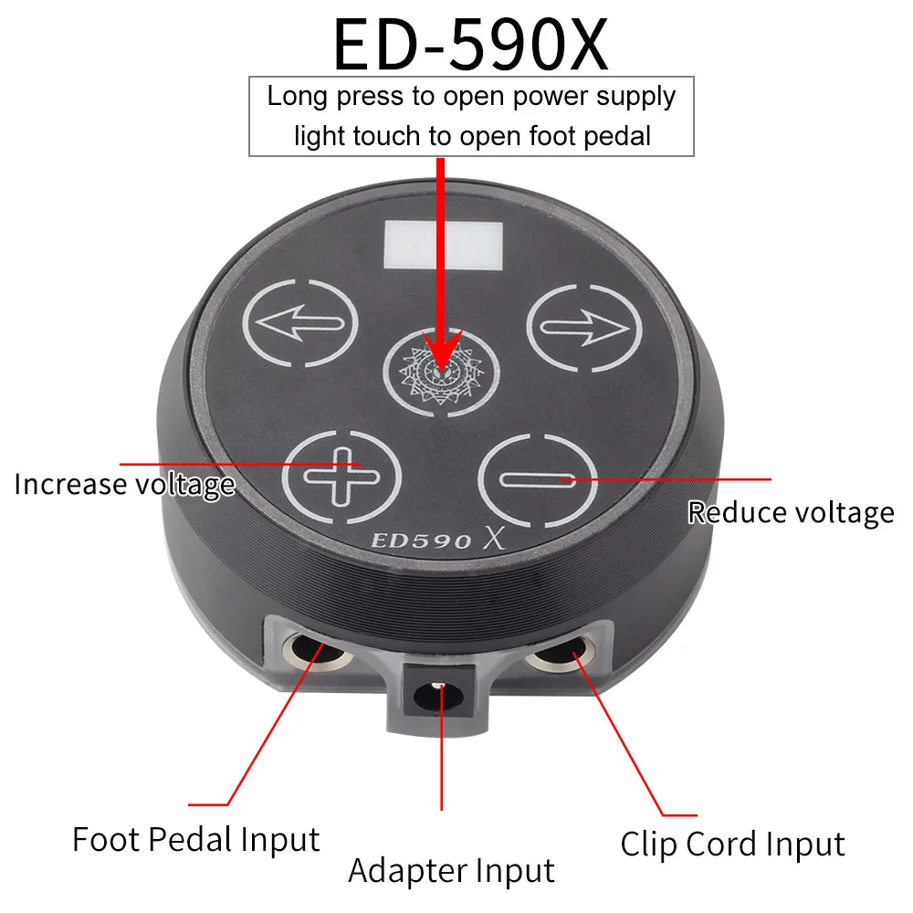 ED-590X сенсорный экран Татуировка Подача питания, с ЖК двойной татуировки машина пистолет источник питания