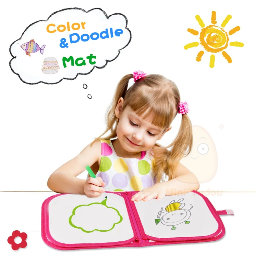 Детская портативная Волшебная книга для рисования водой инновационная игрушка Картина красочная книга из ткани для детей раннего обучения игрушки