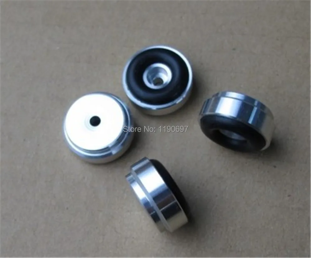 

Rubber Ring Shock Absorber Top Aluminum Machine Foot Amplifier Feet Speaker Turntable CD Player Feet 4Pieces Free Shipping