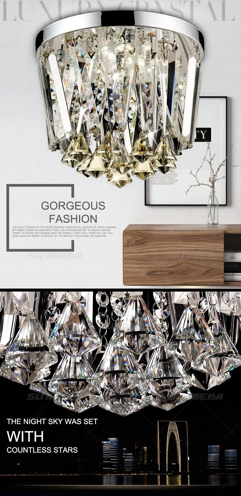 Crystal Ceiling Lights 01