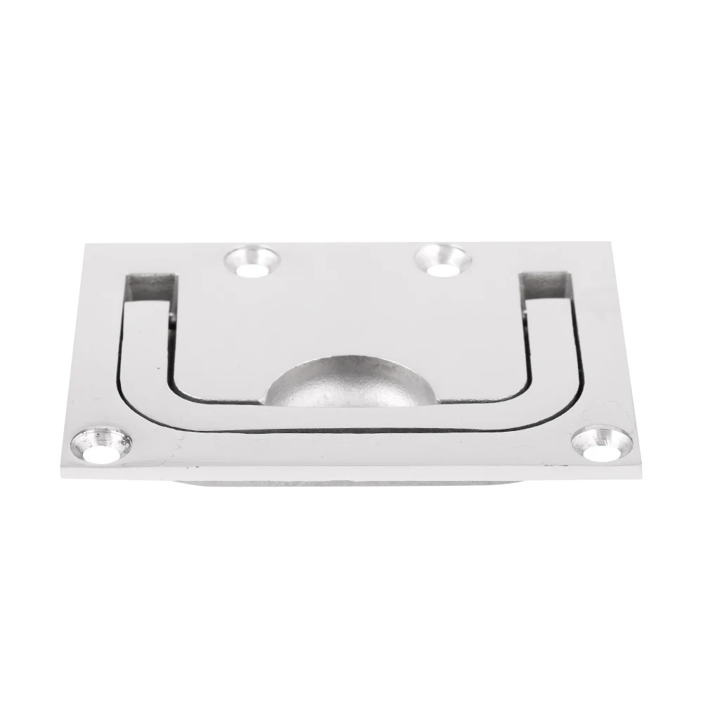 2 Pcs/Lot 316 Stainless Steel Flush Hatch Lift Ring Hatch Pull Handle Locker Cabinet Boat Marine Hardware 2.95 x 2.17 Inch