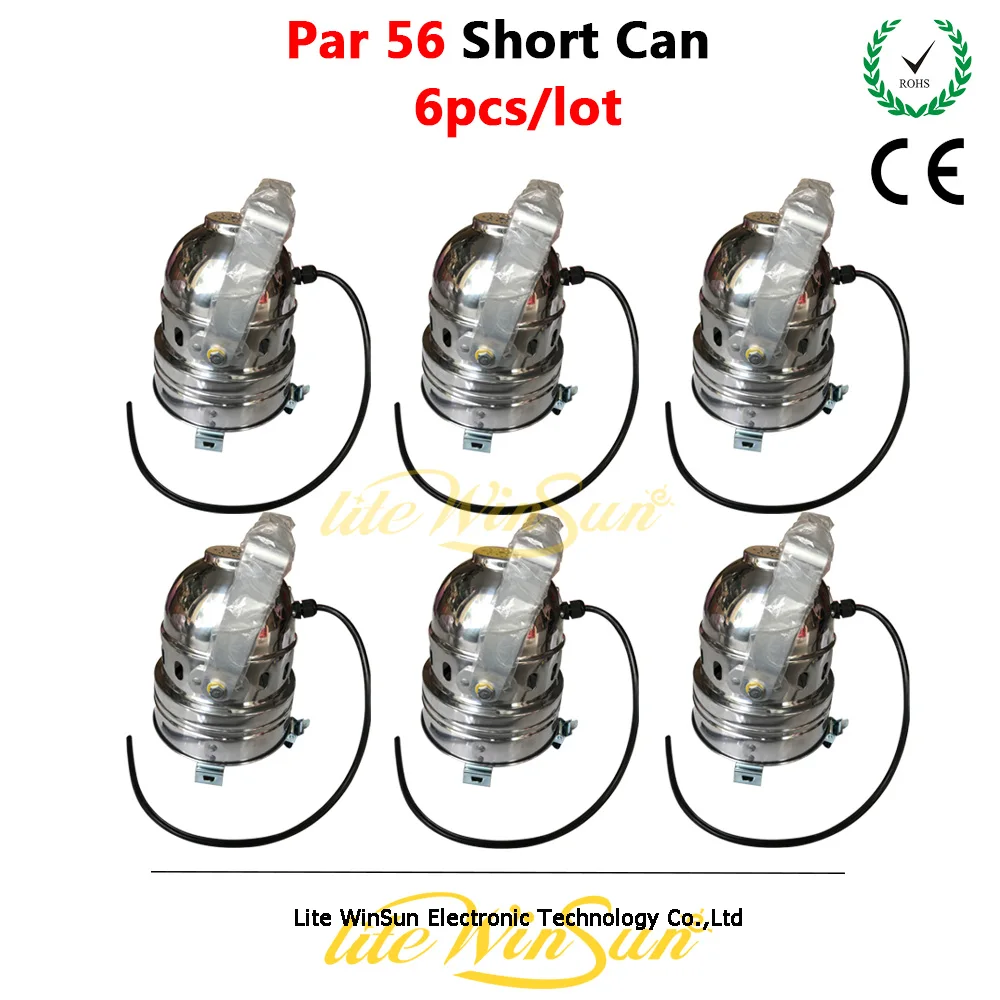 Litewinsune 6PCS Par Can 56 Short Type Aluminum for Theater Church Wedding Fashion Show Surface Light