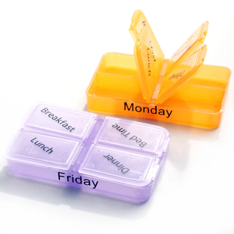 

7 Days Pill Case Tablet Sorter Medicine Weekly pill Box Container Organizer SN-Hot