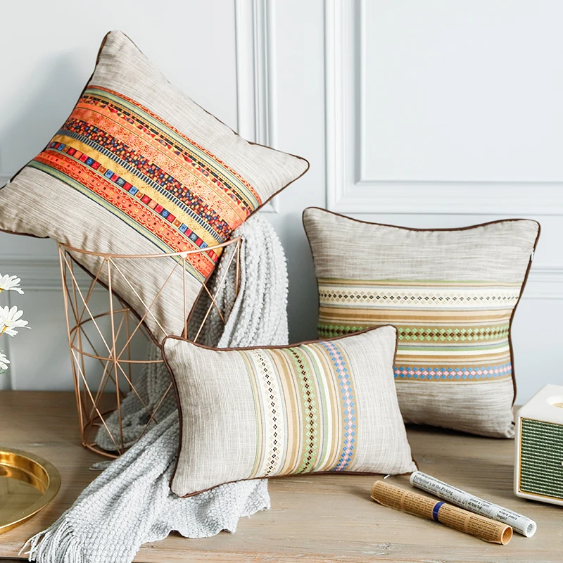 

45x45/60x60/70x70cm Square Bohemian sofa geometric cushion cover pillow case sofa decorative office large backrest pillow cover