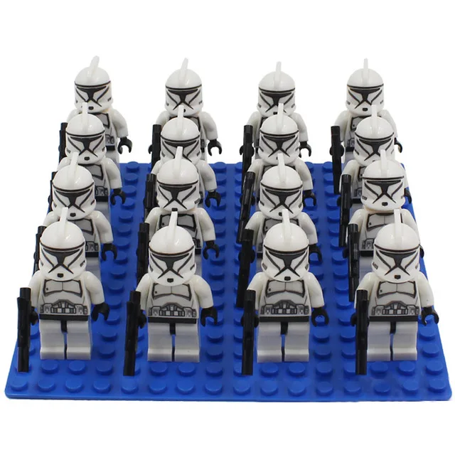 16 шт. Звездные войны Клон-Штурмовик солдат-клон с оружием Rebels Imperial Leia Yoda leingly строительный блок мини детская игрушка - Цвет: XH021 16PCS