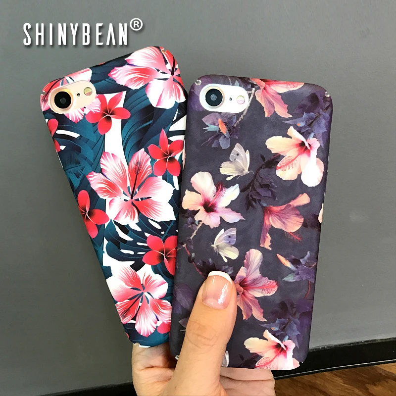 ShinyBean Retro Flower Vintage Floral Phone Case For iPhone 6 6 S 7 8