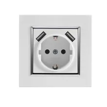 Горячей двойной USB Порты и разъёмы 5 В 2A европейские розетки коммутации Питание настенное крепление Зарядное устройство адаптер док-колодка Панель,розетка с usb,розетка usb,розетки с usb, usb розетка