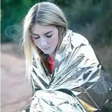 200 шт холодостойкое военное аварийное одеяло спасательный занавес для выживания на открытом воздухе спасательная палатка многоразовая фольгированная спальный мешок для кемпинга
