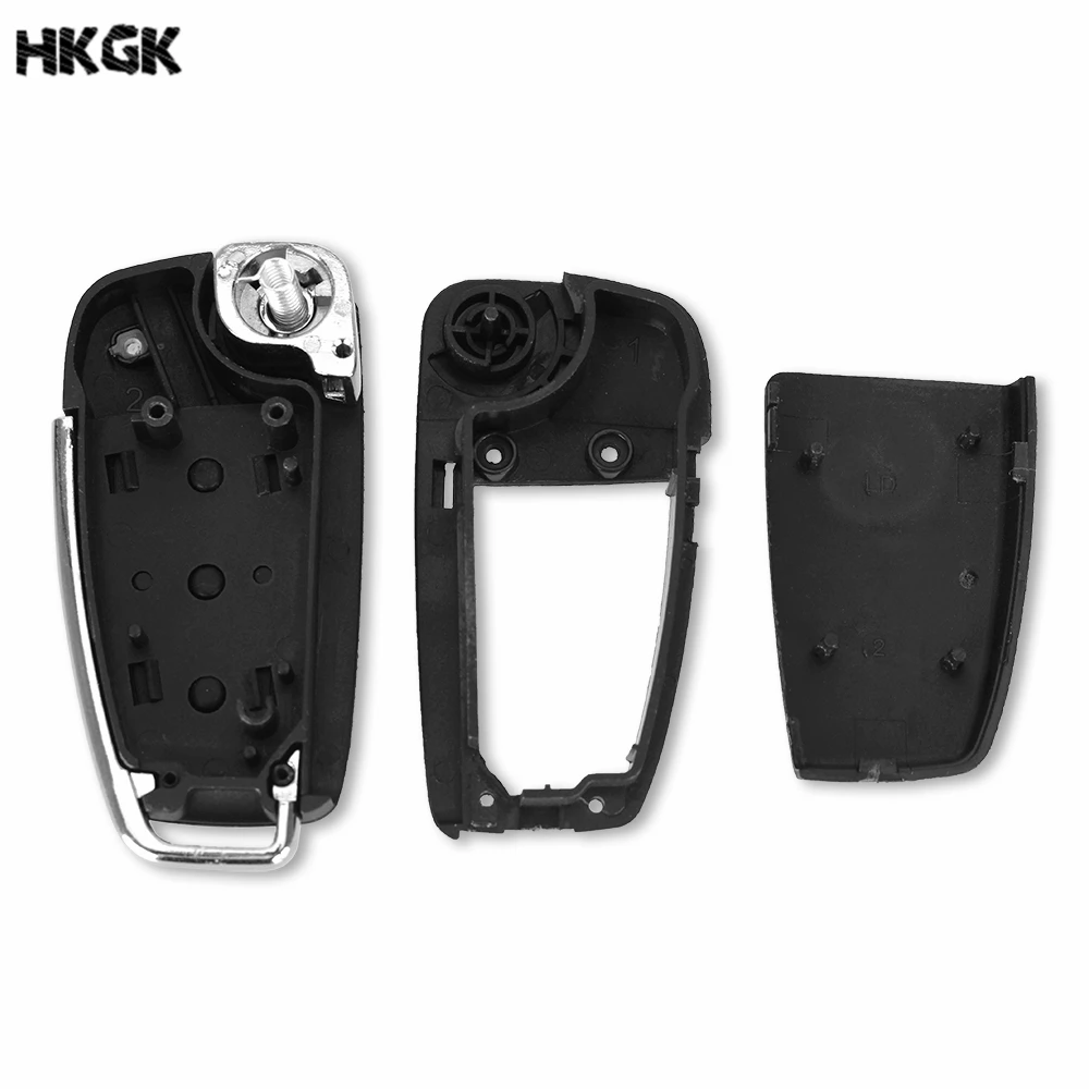 Dandkey-Switchblade-Key-Folding-Flip-Remote-Car-Key-Shell-Case-3-Button-Case-For-AUDI-A2