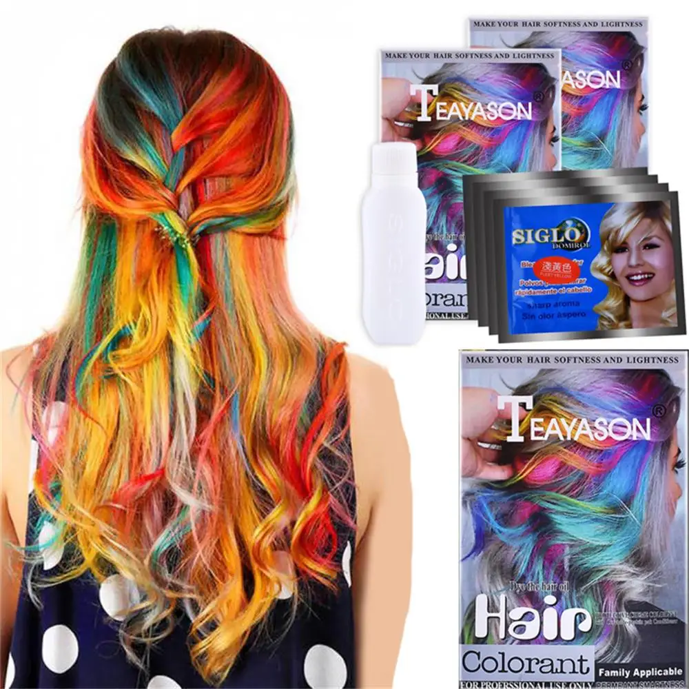 

1Pcs Professional Use Colour Cream Grey Silver Purple Hair Color Dye Cream Natural Hair Dye Permanent Paint For Hair Dye Cream