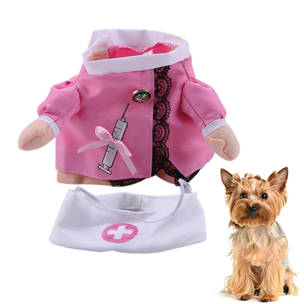 

Pet Cat And Dog Uniform Nurse Cosplay Clothes Halloween Cool Cute Costume Skirt Fun Coat Party Dress Spring And Autumn Pet Cloth
