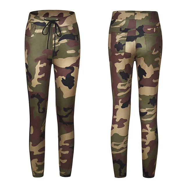 5 Styles Women Camo Cargo Trousers Casual 2018 Ladies Camouflage Pants