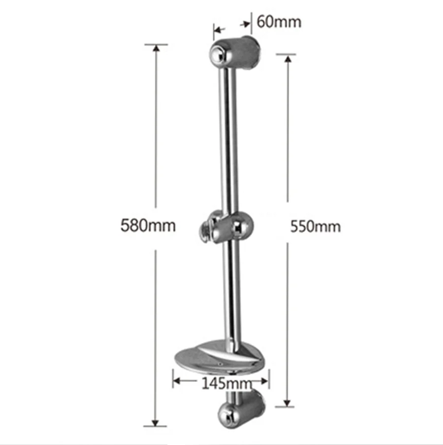 FOHEEL стержень для душа из нержавеющей стали с мыльницей подъемная труба ABS подъемная рама Регулируемый Держатель головки