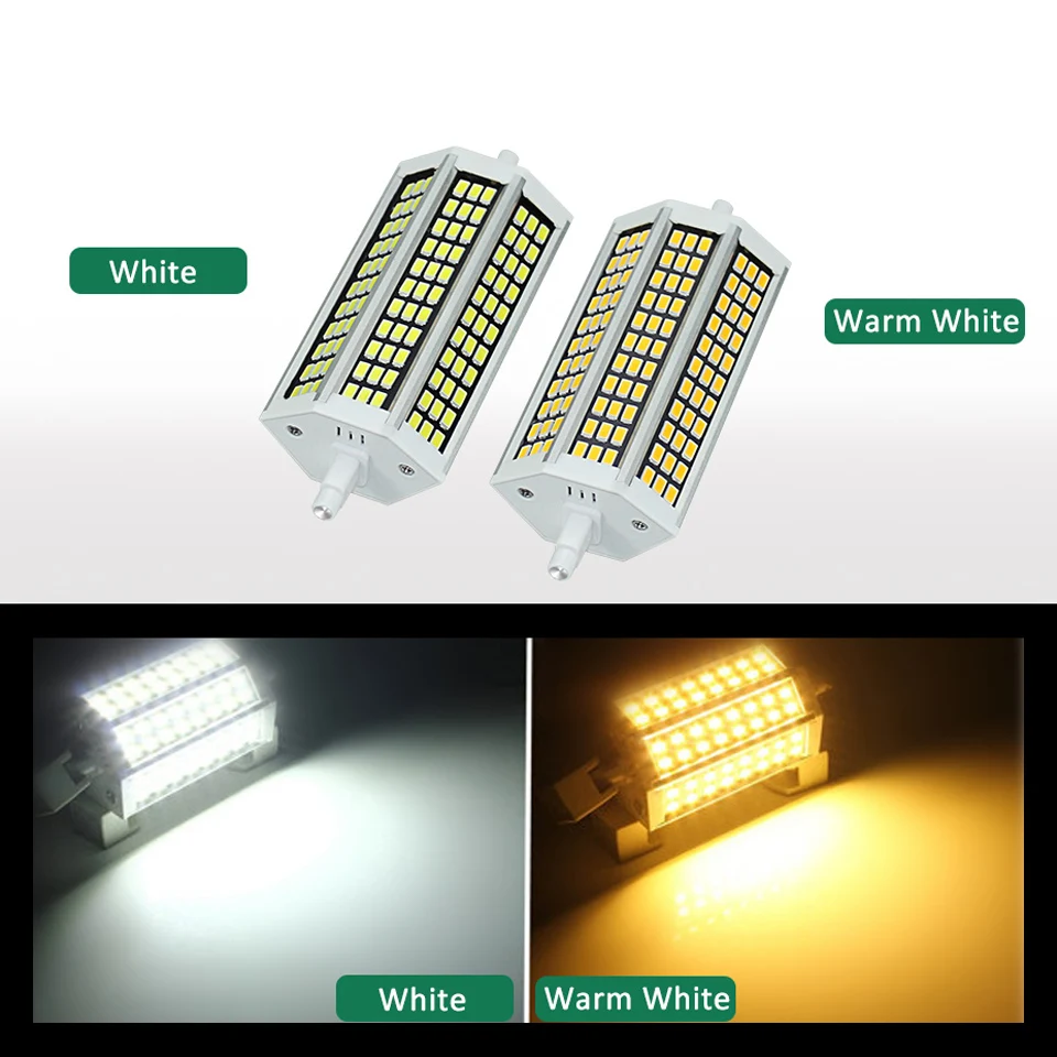 SMD5733 R7S Светодиодная лампа кукуруза 220 В 5 Вт 10 13 20 bombilla Led 118 мм 78 135 189 высокое