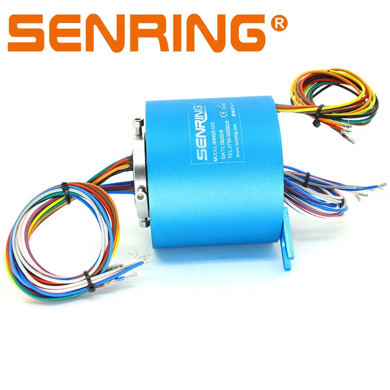 

10A Current Through Hole Slip Ring Senring Manufacturer Electrical Connector 12 Circuits Signal of bore size 25.4mm OD 86mm
