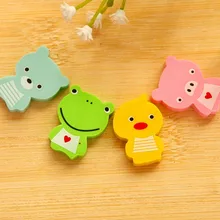 1 лот = 120 шт! Милые Мультяшные картинки ластики животных/лягушка медведь утка ластик с поросенком/студенческий приз/детский сад для приза, подарка