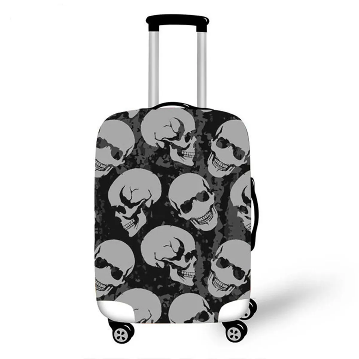 Skull Suitcase Cover Protector For 18-32 Inch Trolley Case Elastic Thick Travel Dust Cover Baggage Luggage Protective Cover - Цвет: V03