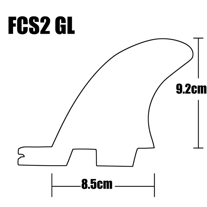 FCS2 GL задние плавники + 8 "Длина Длинная доска сотовый плавник стекловолокно одиночные плавники серфинга Центр плавники
