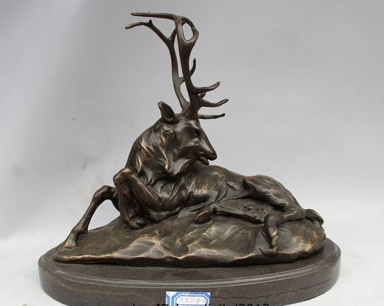 

wholesale factory Elk Stag Buck Deer Wildlife Art Cabin Lodge Sportsman Art Bronze Marble Statue