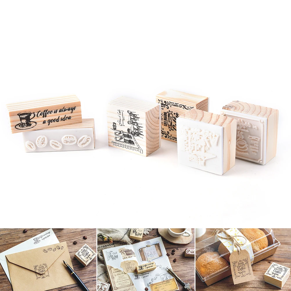 DIY Wood Stamps Wooden Rubber Stamps For Scrapbooking Stationery