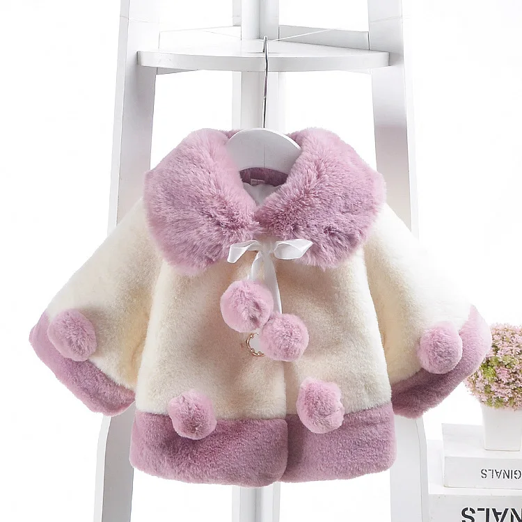 

BibiCola autumn winter girls jackets kids clothes fashion faux fur coats fashion soft fleece outerwear brand velvet clothing