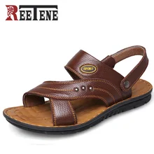 REETENE Новая мужская пляжная обувь Тапочки г. Новые мужские сандалии летние Air Мягкие Вьетнамки Эластичная лента Вьетнамки Sandalias