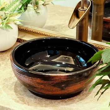 

Wash Basin Round Mini Above Counter Basin Home Art Basin Balcony Easy Counter Basin LO628551