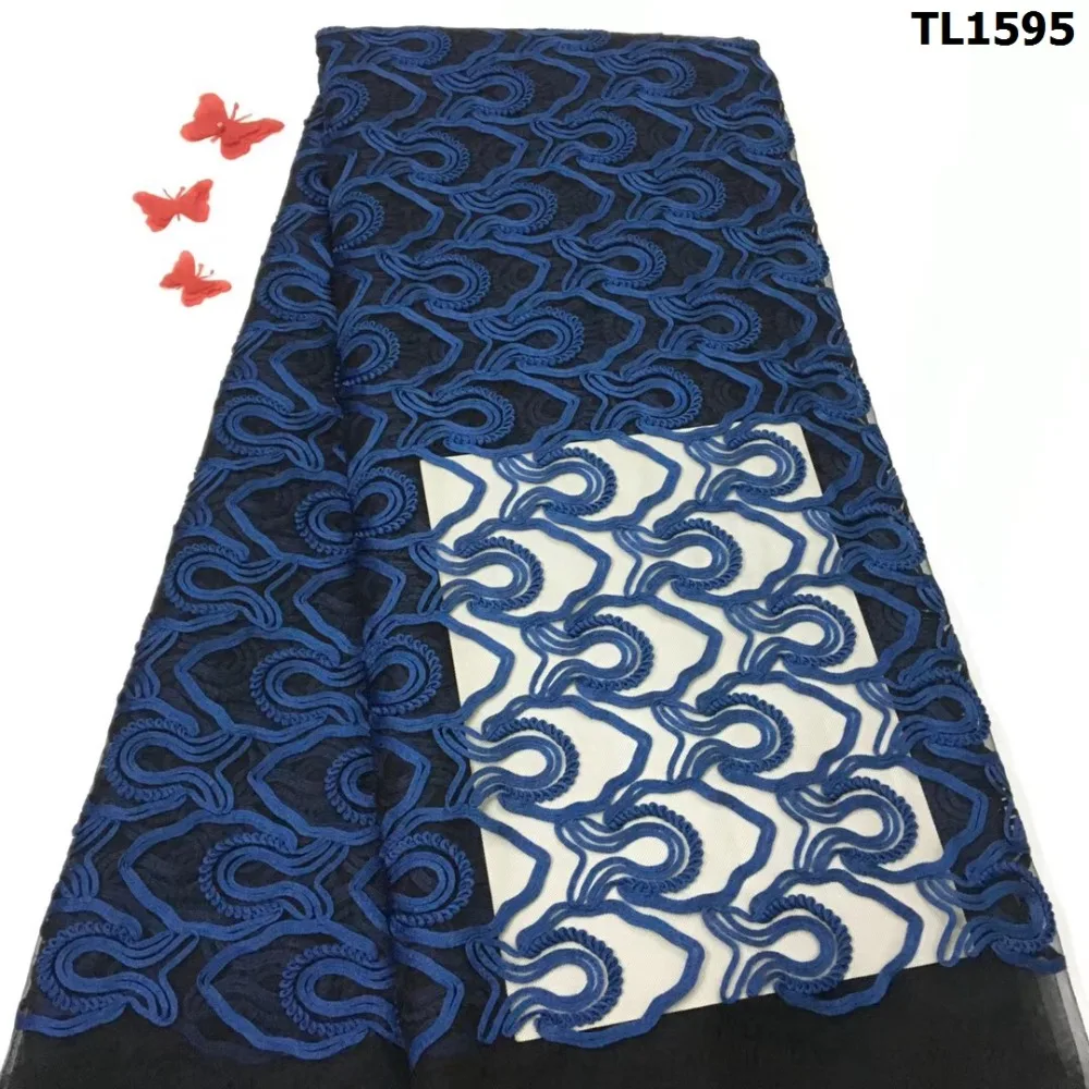 

2019 Latest French Nigerian Laces Fabrics High Quality Tulle African Laces Fabric Wedding African French Tulle Lace SAE4487