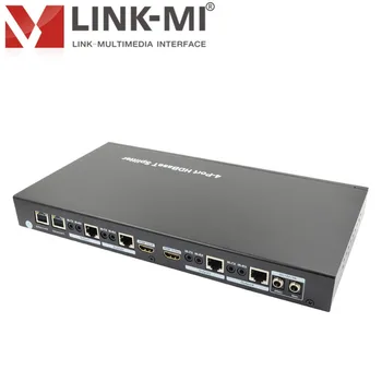 

LINK-MI SPH04-100 4K Advanced POE 100m over cat5e/6 HDMI Extender Via HDBaseT with Loop Out Support IR 3D HDMI splitter 1x4